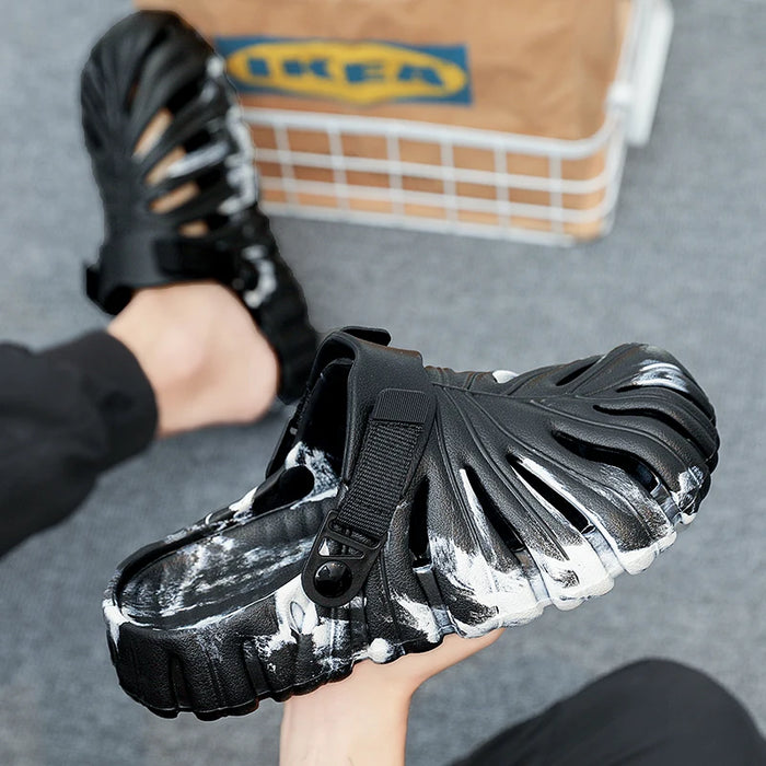 Summer Men Slippers Platform Camouflage Sandals Outdoor Garden Shoes Comfortable Slippers Flip Flop Casual Home Shoes For Couple