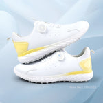 Ttygj Women Golf Shoes Knob Buckle Waterproof Sports Shoes Non Slip Casual Microfiber Leather Sneakers Breathable Footwear