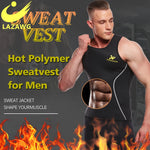 LAZAWG Slim Sets Sauna Suit for Men Hot Sweat Vest Fitness Workout Sauna Shirts Neoprene Gym Waist Trainer Top Body Shaper Pant