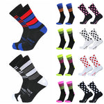 SKYKNIGHT Left and Right Foot Stripes Cycling Socks Mount Sports Wearproof Bike Footwear For Road Bike Socks Running Socks