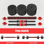Adjustable Dumbbells Weights Set 20/22/44Lb, 3 in 1 Free Weights Barbells with Connector,Non-Rolling Octagon Shape Multifunction