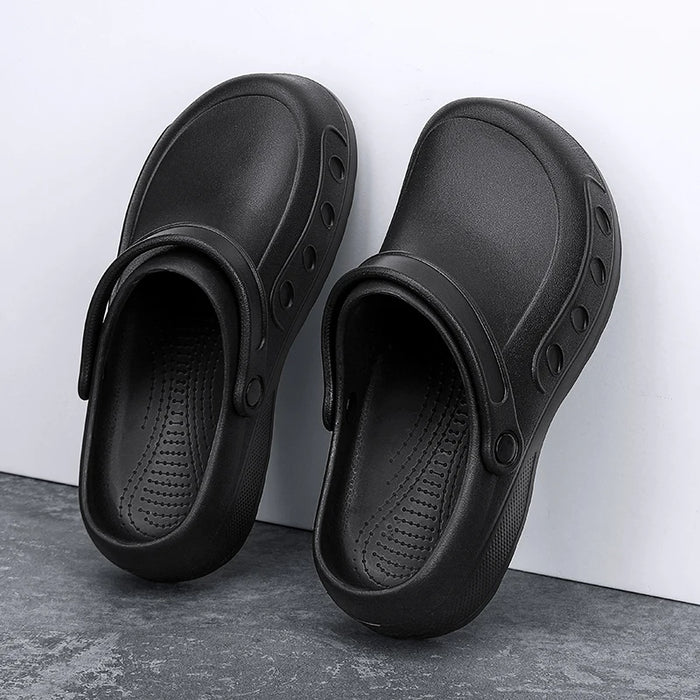 Men's Chef Kitchen Shoes for Men EVA Injection Anti-slip Slippers Outsole Comfortable Garden Clogs Waterproof Sandals Size 39-46