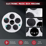 Music Boxing Machine Home Wall Mounted Electronic Boxing Machine, Portable Smart Bluetooth LED Lights Music Boxing Machine, 2 Pa