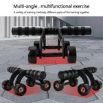 4 Wheel Automatic AbRollers Wheel Anti-Slip Abdominal WheelGym Abdominal Muscles Rebound Belly Wheel For Fitness Accessories