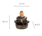Backflow Incense Waterfall Incense Burner Home Decor Aromatherapy Ornament Incense Cones with Backflow Holder