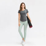 New Yoga Apparel Sports Tshirts Training Gym Short Sleeve Workout Top y2k Women Running T Shirt Summer Blouse Fitness Casual Tee