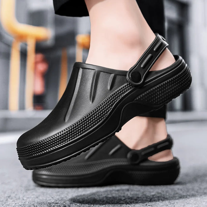 2023 Men's Women Hotel Kitchen Slippers Clogs Non-slip Waterproof Oil-proof Work Shoes Garden Nursing Resistant Cook Chef Shoes