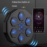 Smart Music Boxing Exerciser Electronic Wall-mounted Sandbag Reaction Training with Bluetooth Sensor for Children and Adults