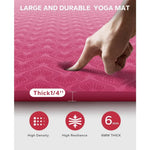 Extra Large Yoga Mat - 72"x48"/78"x54"x6mm, Non-Slip, Durable, Eco-Friendly, Thick Wide Exercise Mat for Home Workouts, Yoga