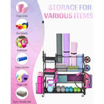 Weight Rack for Dumbbells, Home Gym Storage for Yoga Mat Dumbbells Kettlebells and Strength Training Equipment
