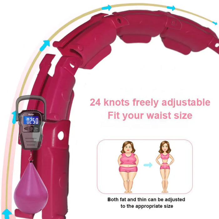 Slimming Hoop With Weight Exercise Weights Sport Sports Hoop Waist Trainer Exercise At Home Fitness Belly Abdominal Adjustable
