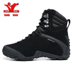 XIANGGUAN Men's Sports Tactical Boots Outdoor High Top Hiking Shoes Wear-Resistant Camping Sneakers Waterproof Women Footwear