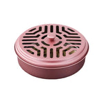 Mosquito Coil Box Portable Mosquito Coil Holder Stainless Incense Round Box Sawtooth Burner Box Mesh Plate Mosquito Coil St X2Y5