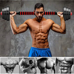 Adjustable Dumbbells Weights Set 20/22/44Lb, 3 in 1 Free Weights Barbells with Connector,Non-Rolling Octagon Shape Multifunction