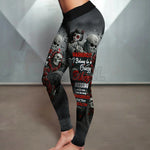 YX Girl Dragon Combo Hoodie + Legging Combo Outfit Yoga Crazy Biker Skull 3D Printed Apparel