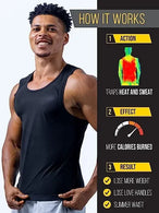 Slimming Waist Trainer Compression Body Men's Shirt Shapewear Sauna Shaper Enhancing Top Vest Tank Sweat Workout