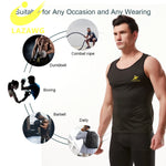 LAZAWG Men Sauna Tops Zipper Body Shaper Waist Trainer Vest Gym Weight Loss Fat Burner Workout Slimming Shirt Sweat Thermal Suit