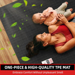 Yoga Mat, 6'x2'/6'x4'/7'x5'/8'x5' Thick Home Gym Mats, Wide Work Out Mat for Home Exercises, Non-Slip Large Workout Matt