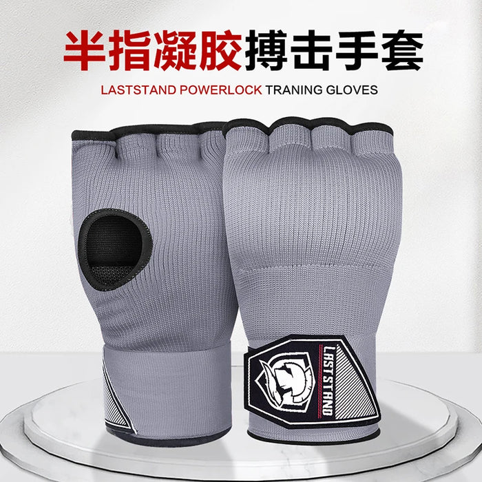 Boxing Hand Wrap Inner Gloves Half Finger Gel Boxing Glove for Muay Thai MMA Kickboxing Martial Arts Punching Speed Bag Training