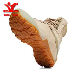 XIANGGUAN Men's Sports Tactical Boots Outdoor High Top Hiking Shoes Wear-Resistant Camping Sneakers Waterproof Women Footwear