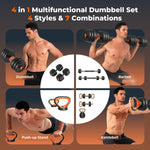 Adjustable Dumbbells,30/40/50/70/90lbs Free Weight Set with Connector