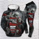 YX Girl Dragon Combo Hoodie + Legging Combo Outfit Yoga Crazy Biker Skull 3D Printed Apparel