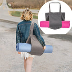 Yoga Mat Storage Bag Portable Collapsible Canvas Shoulder Package Outdoor Sports Fitness Pilates Large Capacity Fitness Bags