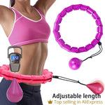 Slimming Hoop With Weight Exercise Weights Sport Sports Hoop Waist Trainer Exercise At Home Fitness Belly Abdominal Adjustable
