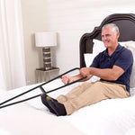 Black Adjustable Elderly Sit Up Rope Padded with 3/4/6 Handle Get Up Assist Belt Hand Grip Helper Elderly Pull Up Strap Disabled