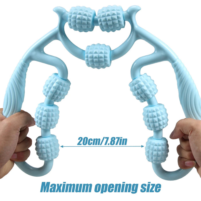 blue, pink, and green JOMMJO 9-Wheel Muscle Roller color options"