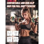 Adjustable Dumbbells Set 12.5LB/22.5LB Pair, Adjustable 5 Weights Handle, Premium Comfort Non-slip Metal Dumbbells with Tray