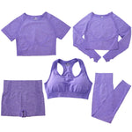 Fitness Workout Clothing Womens Gym Sets Fitness Apparel Suit Sport Active Wear 5pcs Yoga Set Yoga Clothes