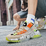 Fashion Mens Vulcanized Shoes Rubber Outsole 2024 Spring New Men Sports Sneakers Comfortable Anti Slip Man Footwear Thick Bottom