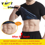 LAZAWG Body Shaper Sauna Tops Waist Trainer Men Zipper Gym Vest Fat Burner Workout Slimming Shirt Sweat Thermal Suit Weight Loss