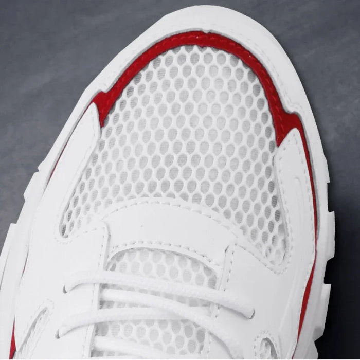 Mesh Men's Sneakers white summer platform sneakers Stylish Lace-up Male Sneaker Breathable Man Tenis Footwear men's sports shoes