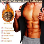 Qtree Sauna Sweat Jacket Men Compression Vest Body Shaper Tummy Control Waist Trainer Slimming Hot Neoprene Thermo Weight Loss