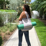 Yoga Mat Storage Bag Portable Collapsible Canvas Shoulder Package Outdoor Sports Fitness Pilates Large Capacity Fitness Bags