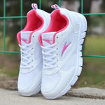 White Sports Woman's Shoes Flat Lady 2024 Sneakers Women Trainers Shoe Ladies Sport Mesh Sneakers Flat Lightweight Soft Footwear