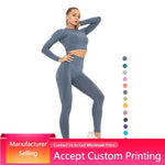 2 Piece Seamless Gym Sets Yoga Outfits Athletic Legging Women's Yoga Set Custom Women Workout Clothing Apparel Fitness