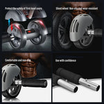 AB Roller Sport Abdominal Wheel Exercise Equipment Workout Muscle Trainer Weight Barbell Push-Up Roller Nonoise Home Gym Fitness