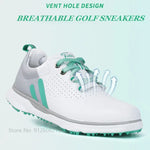 TTYGJ Fashionable Ladies Shoes Breathable Waterproof Golf Sneakers Women Golf Sports Shoes Ultra-light Golf Footwear Lace-up