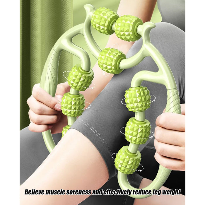 9-Wheel Muscle Roller – F Massage Tool for Cellulite & Soreness Relief