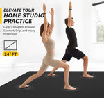 Large Yoga Mat, Extra Thick Workout Mats for Home Gym, 6'x 4'x 8 mm Non Slip Wide Exercise Mat for Pilates