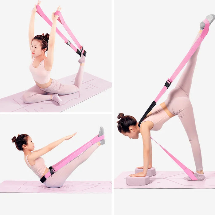 Dance Stretching Belt Yoga Belt, Composite Weaving Tension Band Adjustable Length Stretch Belt Suitable for Adults and Children