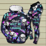 YX Girl Dragon Combo Hoodie + Legging Combo Outfit Yoga Crazy Biker Skull 3D Printed Apparel