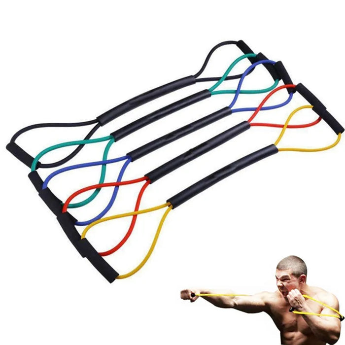 Shadow Boxing Resistance Bands Rubber Speed Training Pull Rope Muay Thai Karate Arm Strength Training for Home Gym Workout