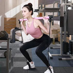Portable Yoga Pilates Fitness Sport Home Exercise Stick Resistance Bands Body Building Puller Rope Equipment Exerciser Gym Kit