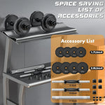 Weights Dumbbells Set, Adjustable Dumbbell Sets 22Lbs 44Lbs 66Lbs 88Lbs with Solid Steel, Barbell Free Weight Set with Connector