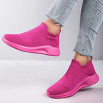 Hot Sale Pink Casual Sneakers Women Men Sock Running Shoes Breathable Women's Sports Sneaker Outdoor Tennis Men Slip-On Footwear
