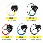 New 5 Levels Resistance Bands with Handles Training Exercise Tube Band Pull Rope Fitness Elastic Bands Workouts Strength Equipm